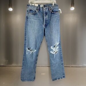 Agolde Jeans Anthropology  30 X 29 Pinch Straight High Rise Distressed Denim